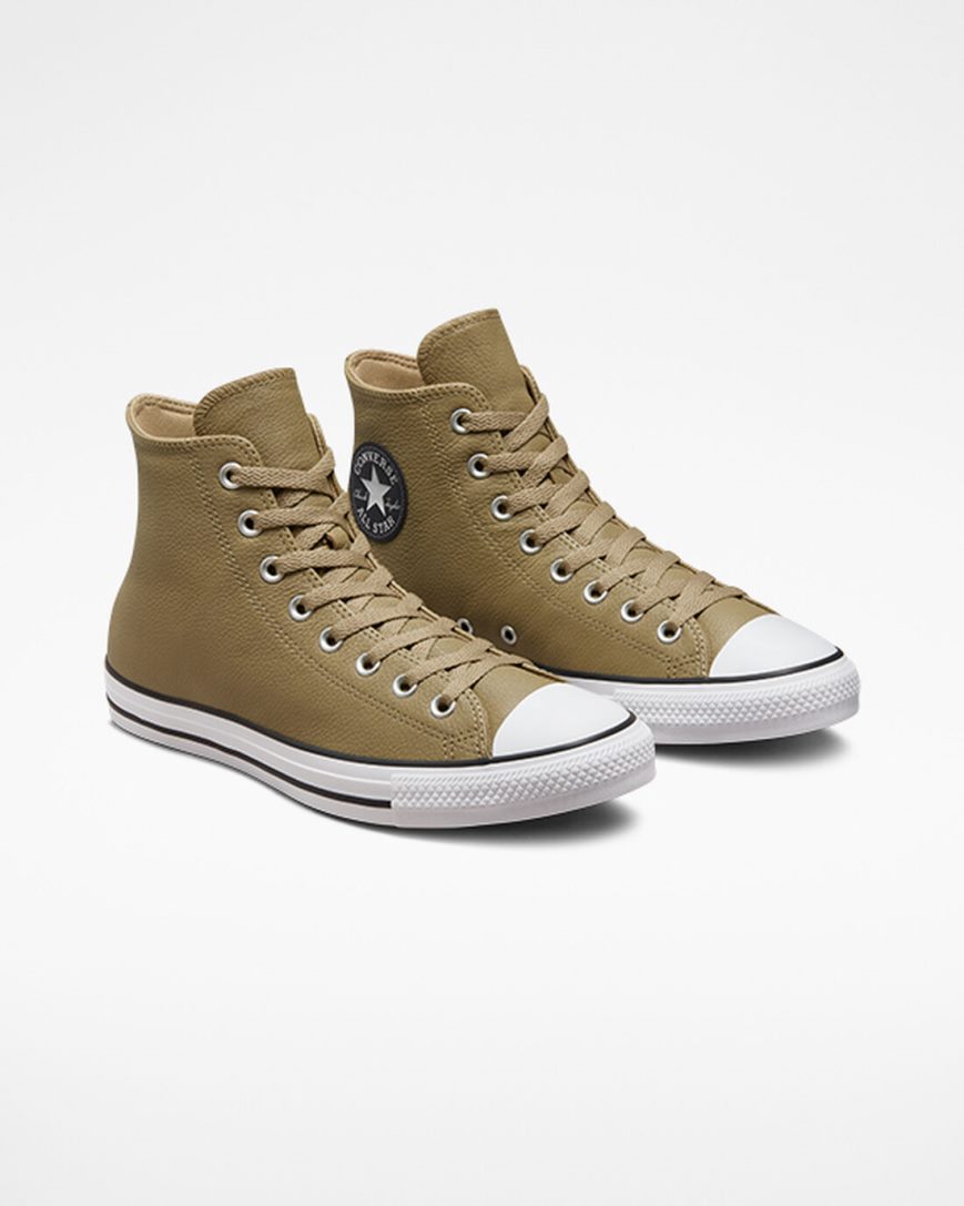 Tenisi Inalti Barbati Converse Chuck Taylor All Star Piele Kaki | RO 13D0LP801